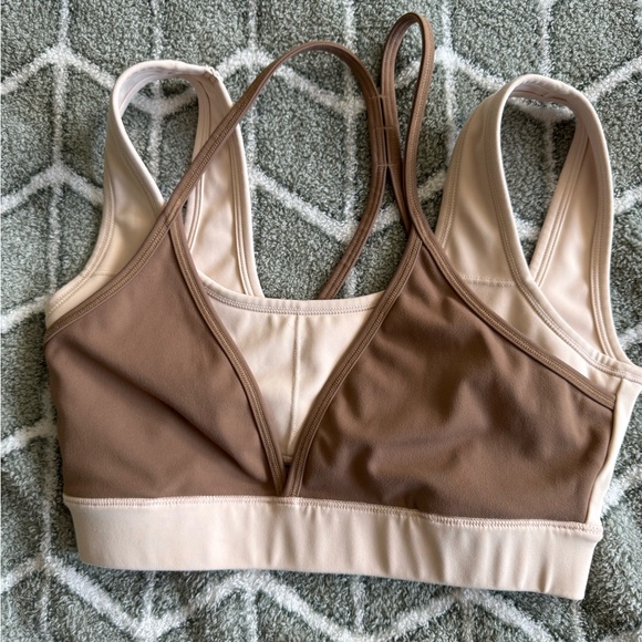 Zyia XS streamline cocoa and cream sports bra - Picture 6 of 7
